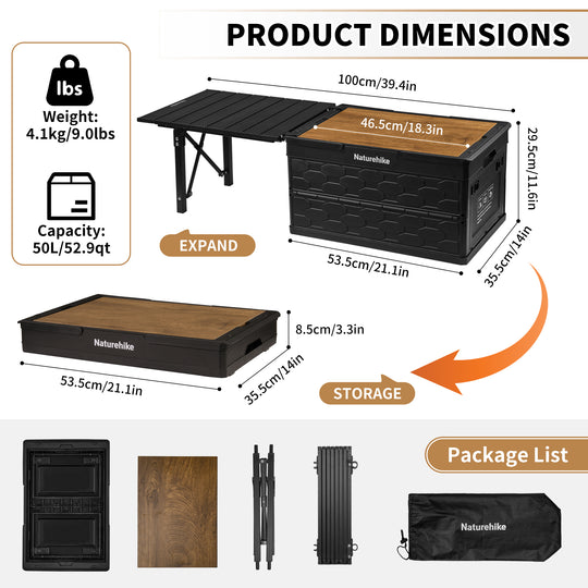 Lispace Folding Storage Integrated Table