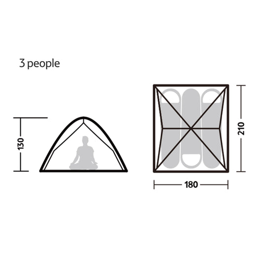 3-4 People  Pop-up Camping Tent