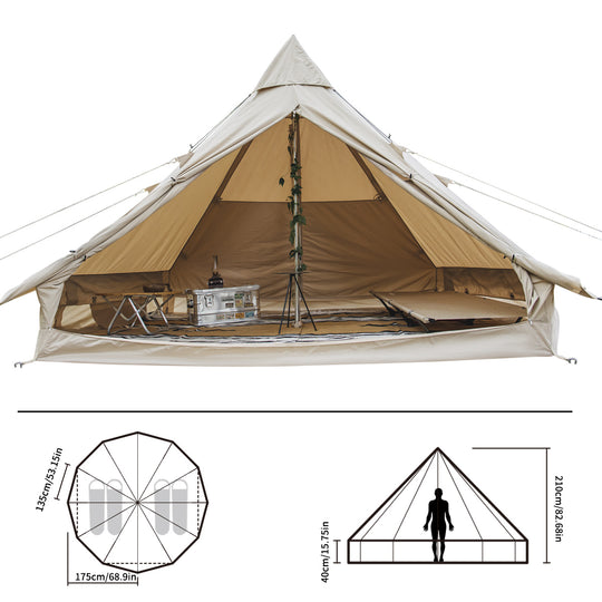 Brighten 6.4 Cotton Pyramid 4 Season Tent