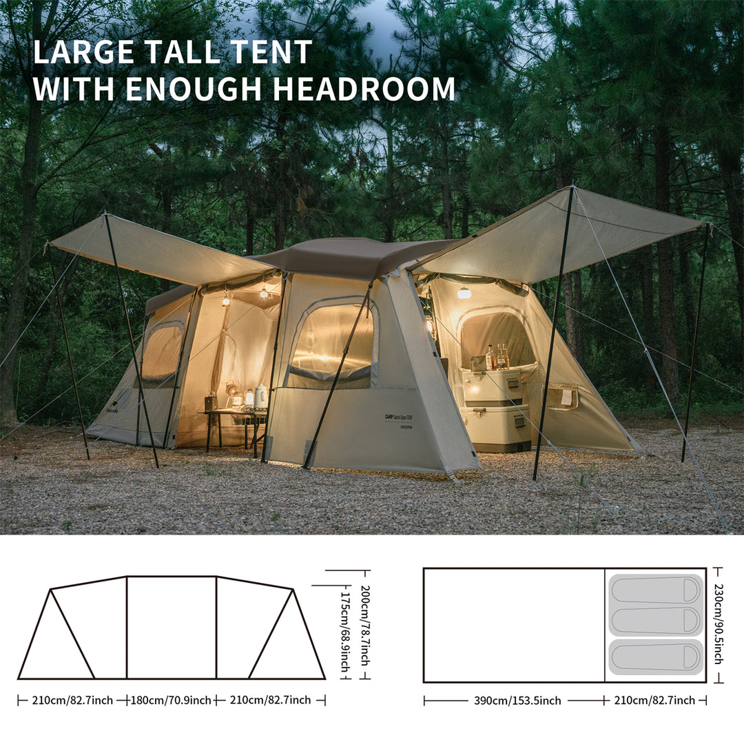 Cloud Boat Fast One-Bedroom Speedy Tunnel Tent