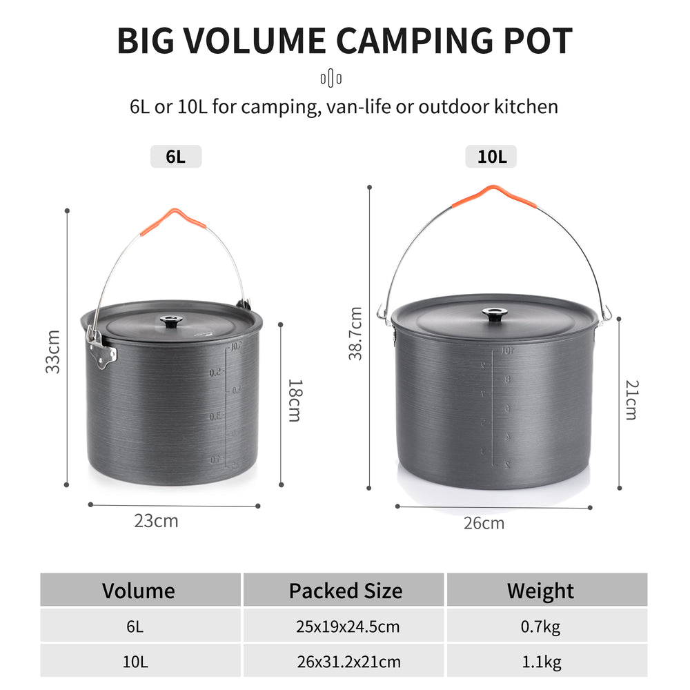 Naturehike 6L/10L Aluminum Sling Pot