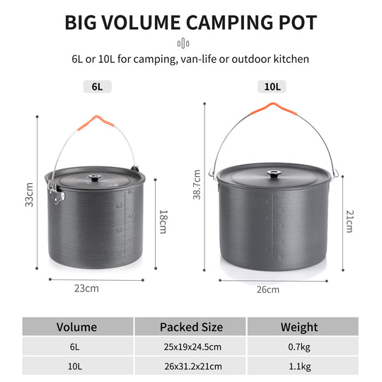 Naturehike 6L/10L Aluminum Sling Pot