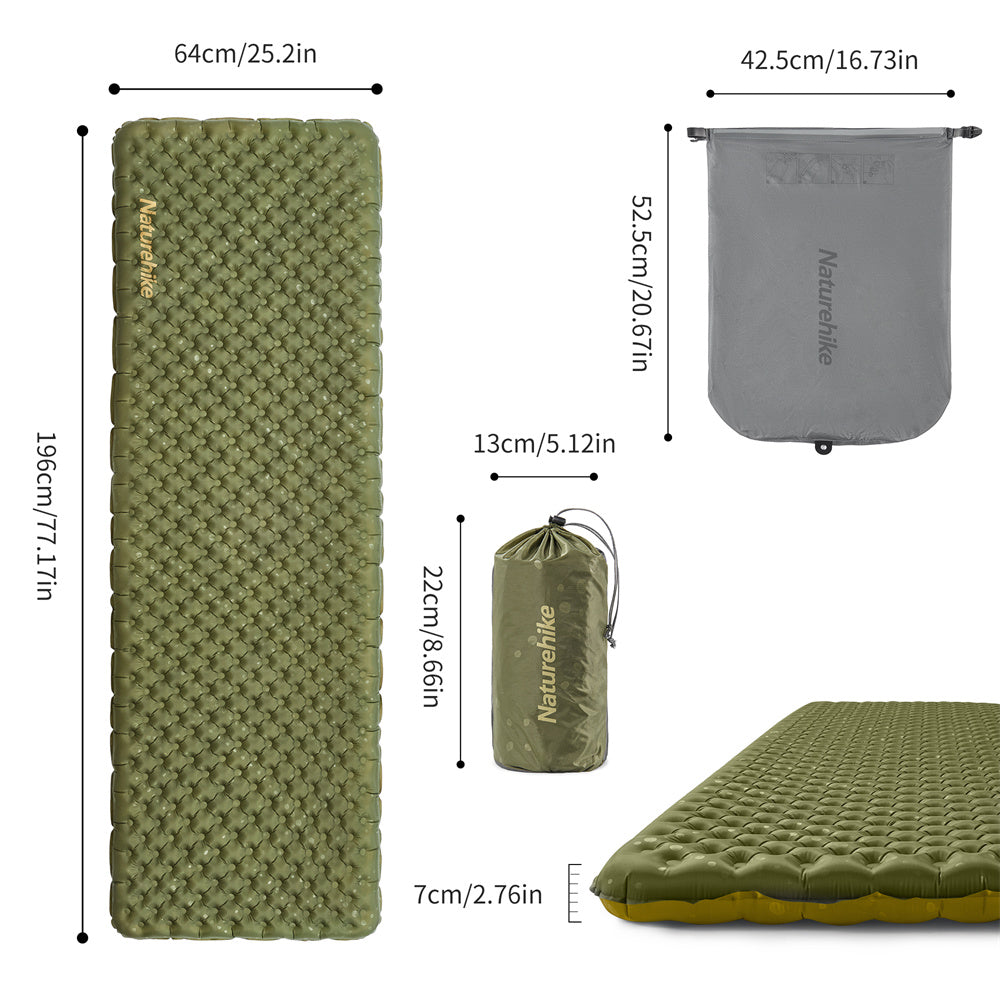 High R-Value Ultralight Outdoor Inflatable Sleeping Pad（R-value3.5）