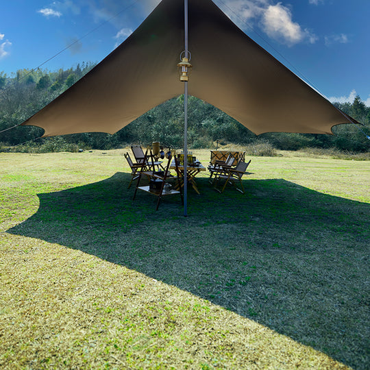 Cloudy Titanium Vinyl Outdoor Camping Canopy