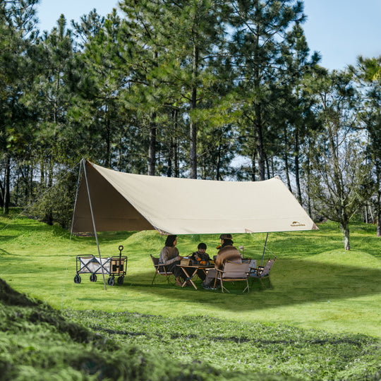 Cloudy Titanium Vinyl Outdoor Camping Canopy