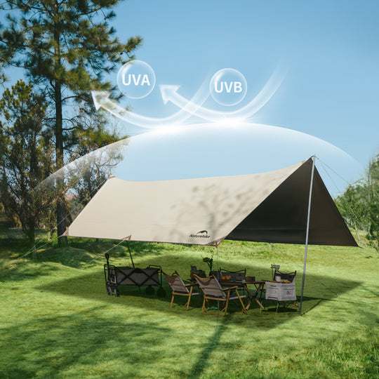 Cloudy Titanium Vinyl Outdoor Camping Canopy