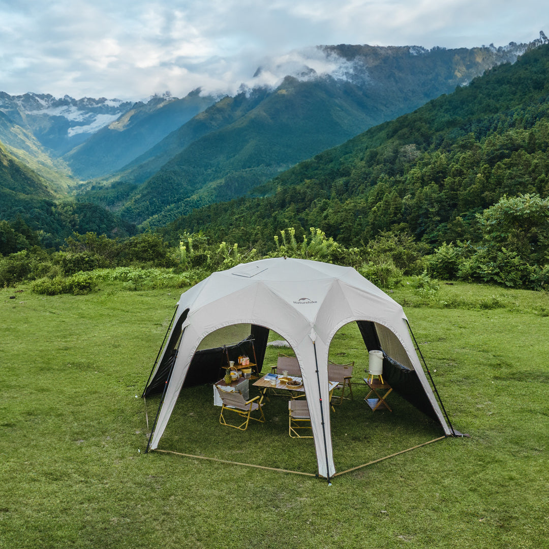 Cloud Boundar Self-supporting and Fast-opening Hexagonal Canopy