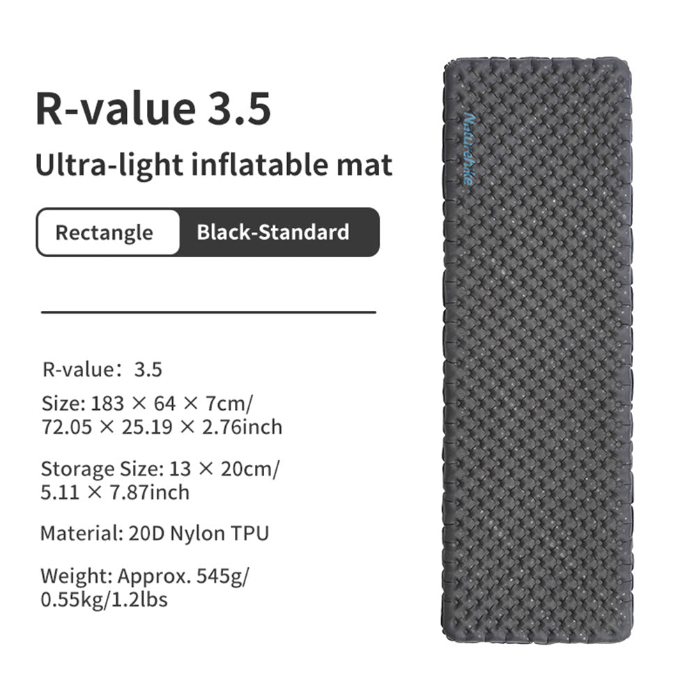 High R-Value Ultralight Outdoor Inflatable Sleeping Pad（R-value3.5）