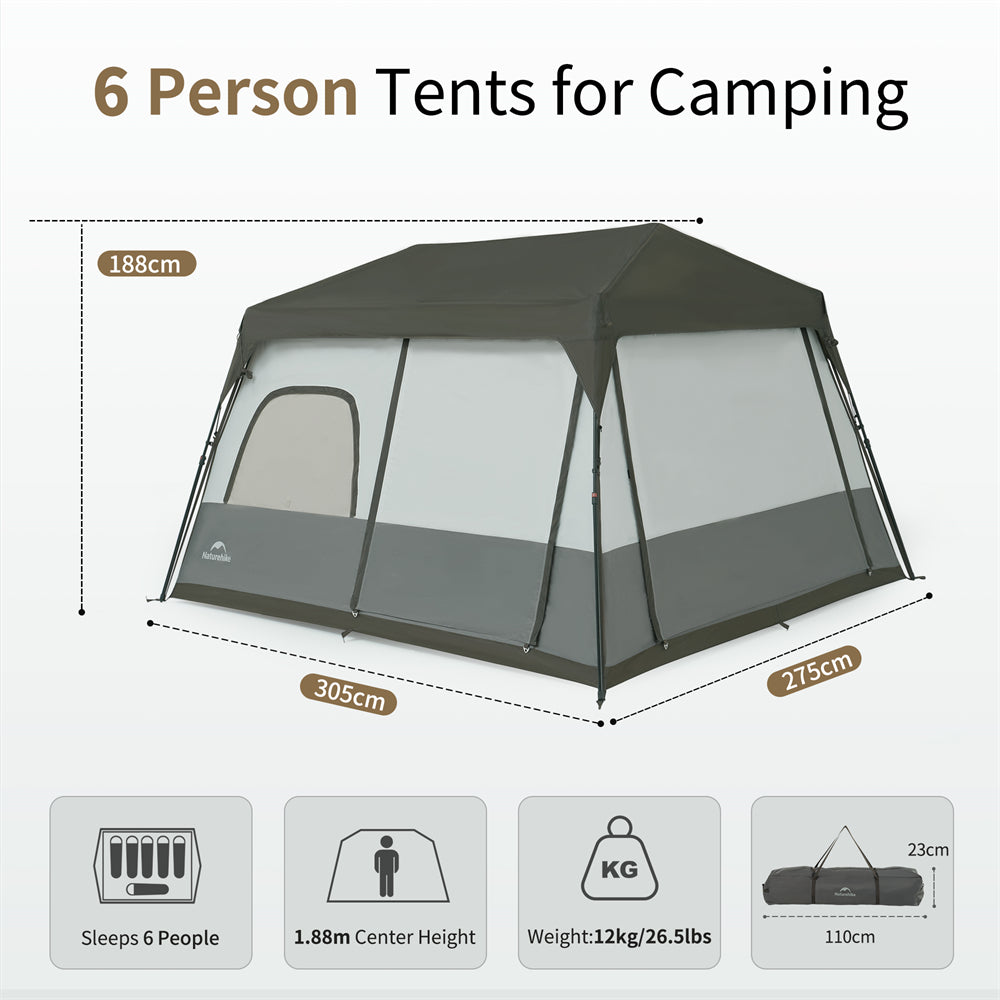 Cape 6-8 Person Family Camping Automatic Tent