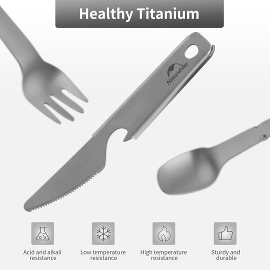 Natuehike Titanium knife, fork and spoon set