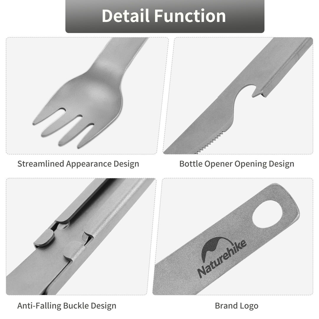 Natuehike Titanium knife, fork and spoon set