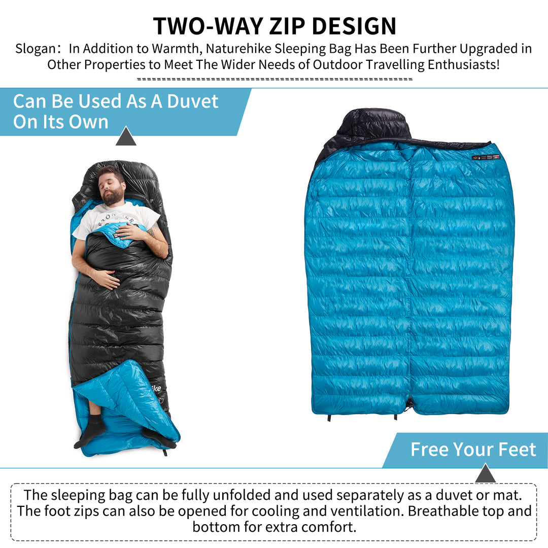 CW400 Duck Down Mummy Sleeping Bag