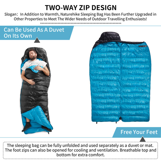 CW400 Duck Down Mummy Sleeping Bag